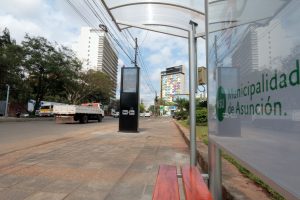 Asunción ya tiene su primera parada tecnológica para el transporte público