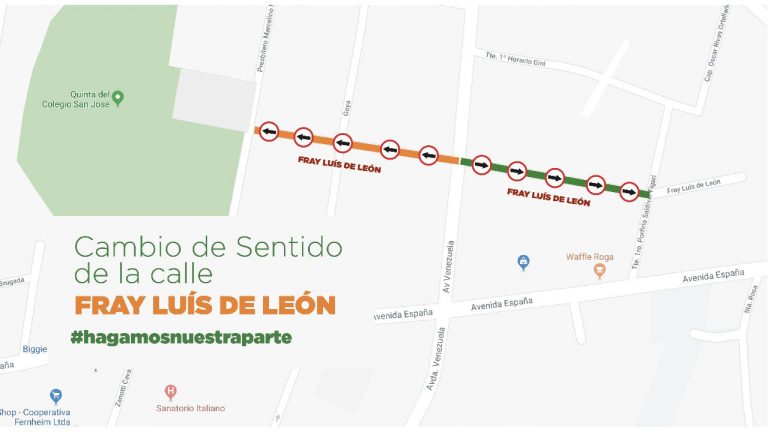 Desde este miércoles 27, la calle Fray Luis de León tendrá sentidos únicos en dos tramos