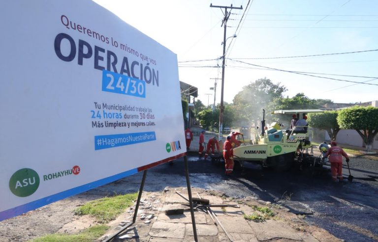 Operación 24/30: Bacheos se realizan en diversos sectores de la ciudad