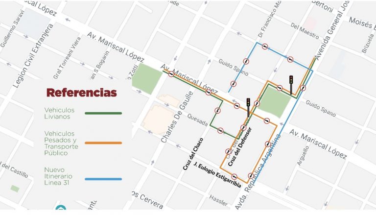 Eliminación del giro a la izquierda en Mcal López y San Martín reducirá 60% el tiempo de espera