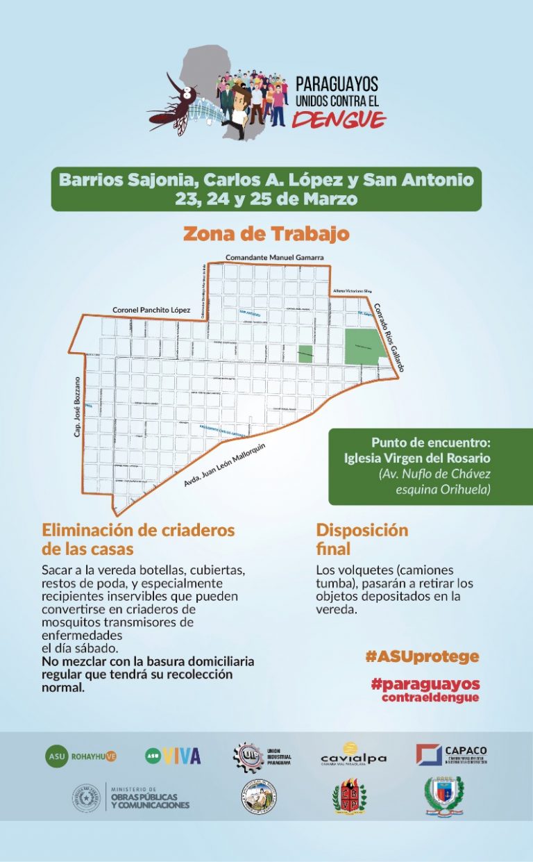 Tercera Jornada de concientización y limpieza se realizará en los barrios Sajonia, Carlos Antonio López y San Antonio