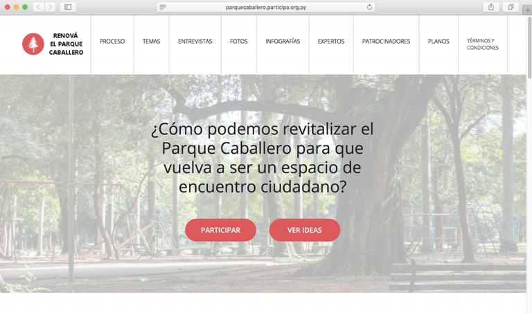 Ciudadanía ya puede participar online con ideas para la recuperación del Parque Caballero