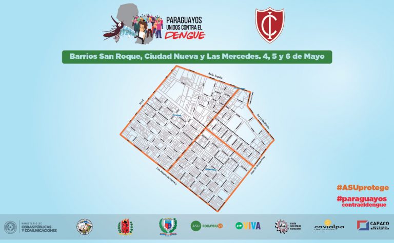 Séptima jornada contra el dengue se realizará este fin de semana en los barrios San Roque, Ciudad Nueva y Las Mercedes