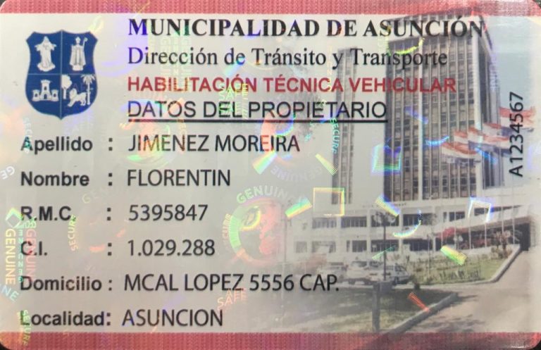 Habilitaciones vehiculares otorgadas por la Municipalidad de Asunción contarán con más dispositivos de seguridad a través de un nuevo formato