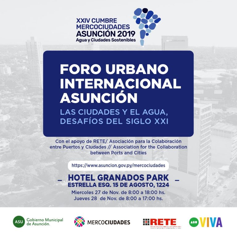 Foro Urbano Internacional Asunción S21 se desarrollará en Asunción