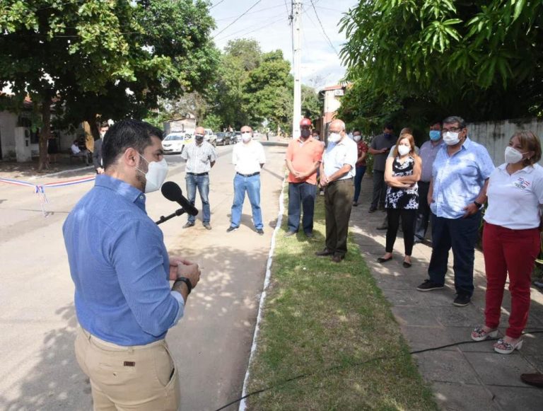 Intendente Rodríguez inauguró obra Red de alcantarillado sanitario en el barrio Santa María