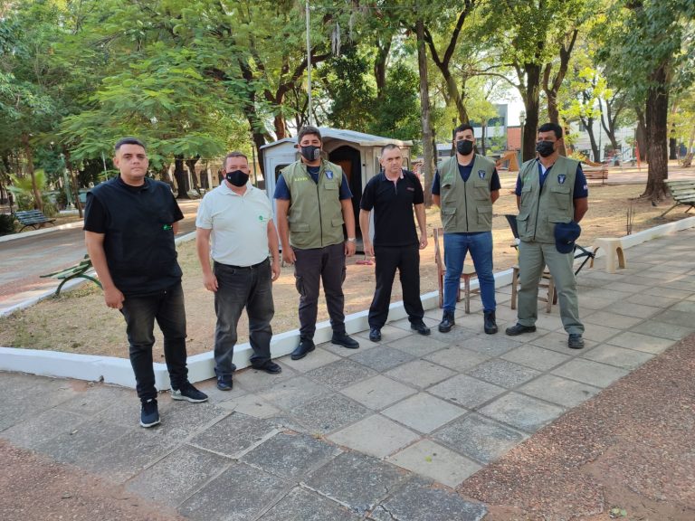 Verifican seguridad para personas que hacen deportes en plazas de Asunción