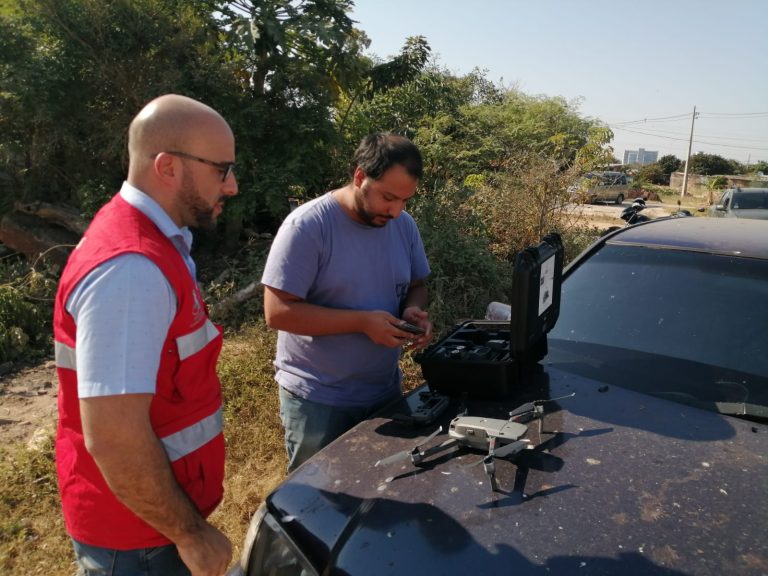 Monitoreo con drones en el Banco San Miguel permite observar estado de cortafuegos instalados en la zona para prevenir incendios