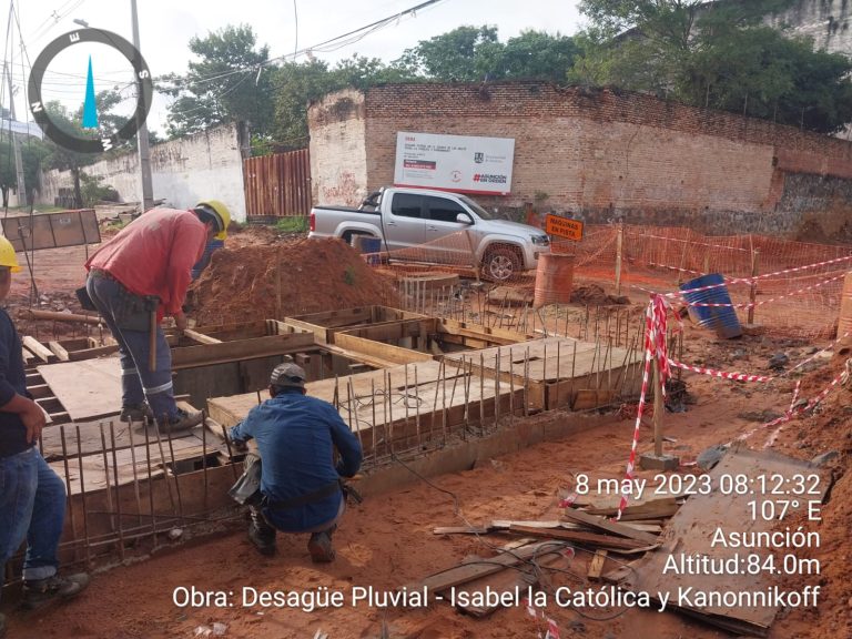 En el proyecto de la cuenca de desagüe pluvial de Isabel La Católica ya se reactivaron los trabajos para continuar con obras suspendidas por lluvias