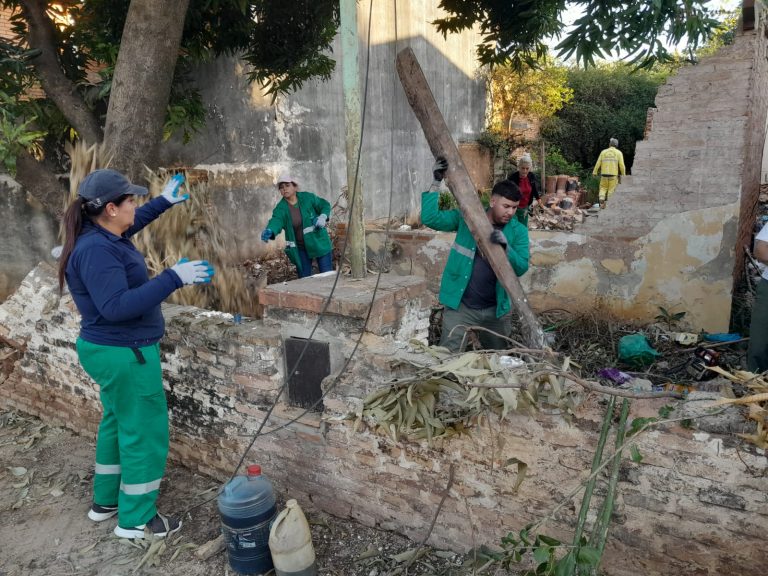 Dirección de Servicios Urbanos de la Comuna Asuncena sigue limpiando baldíos sucios y edificaciones abandonadas priorizando la salud de la población