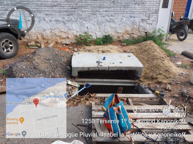 En Isabel La Católica hacen relevamiento de los sumideros