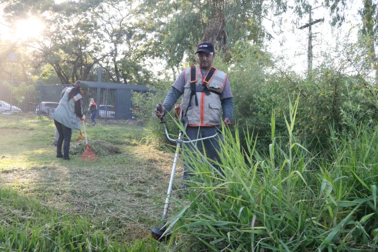 Realizan limpieza del Parque del Río en el marco de acciones para la prevención del Dengue