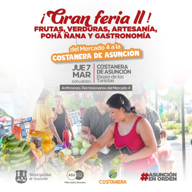 Gran Feria II del Mercado 4 en la Costanera de Asunción
