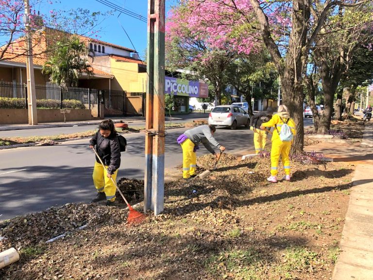 Redoblado esfuerzo de la Dirección de Servicios Urbanos (DSU) de la Comuna Capitalina se encara para mantener limpias y ordenadas las principales avenidas de Asunción