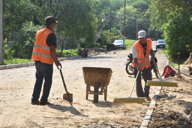 Prosiguen los trabajos de remoción y reposición de pavimento tipo empedrado en varias calles de Asunción