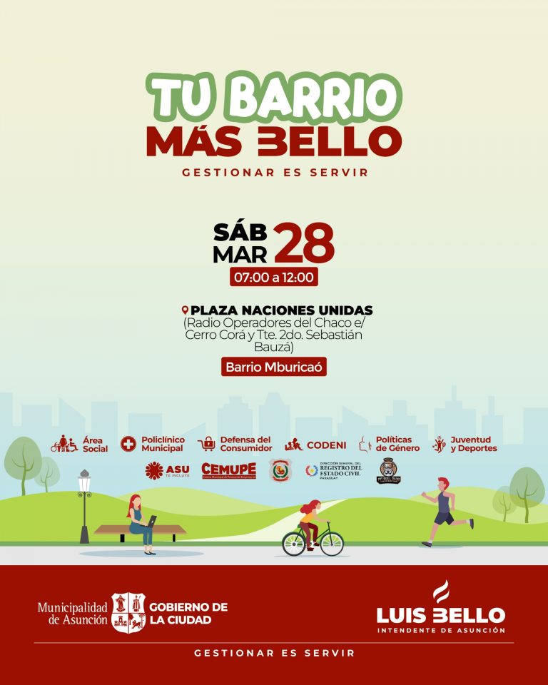 Municipalidad acercará servicios integrales a la comunidad del barrio Mburicaó en el marco de la jornada de “Tu Barrio Más Bello”