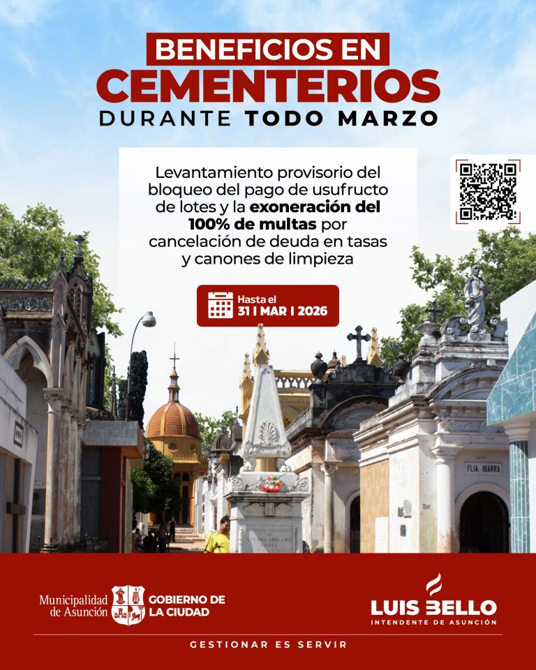 Este martes 31 de la Semana Santa expira el levantamiento provisorio de la caducidad, para regularizar las deudas por lotes de cementerios sin multas ni recargos,
