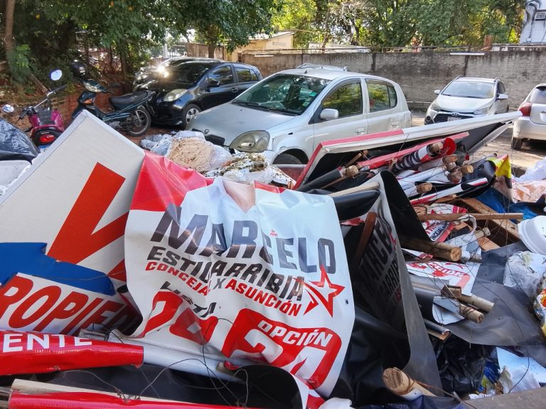 Más de 1.700 carteles fueron retirados de la vía pública en Asunción