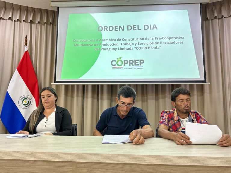 Cooperativa de Recicladores del Paraguay (COPREP) a nivel nacional fue conformada mediante asamblea realizada ayer