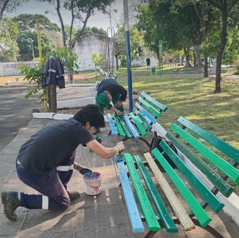 Municipalidad realiza una intervención integral para recuperar la Plaza Acosta Ñu